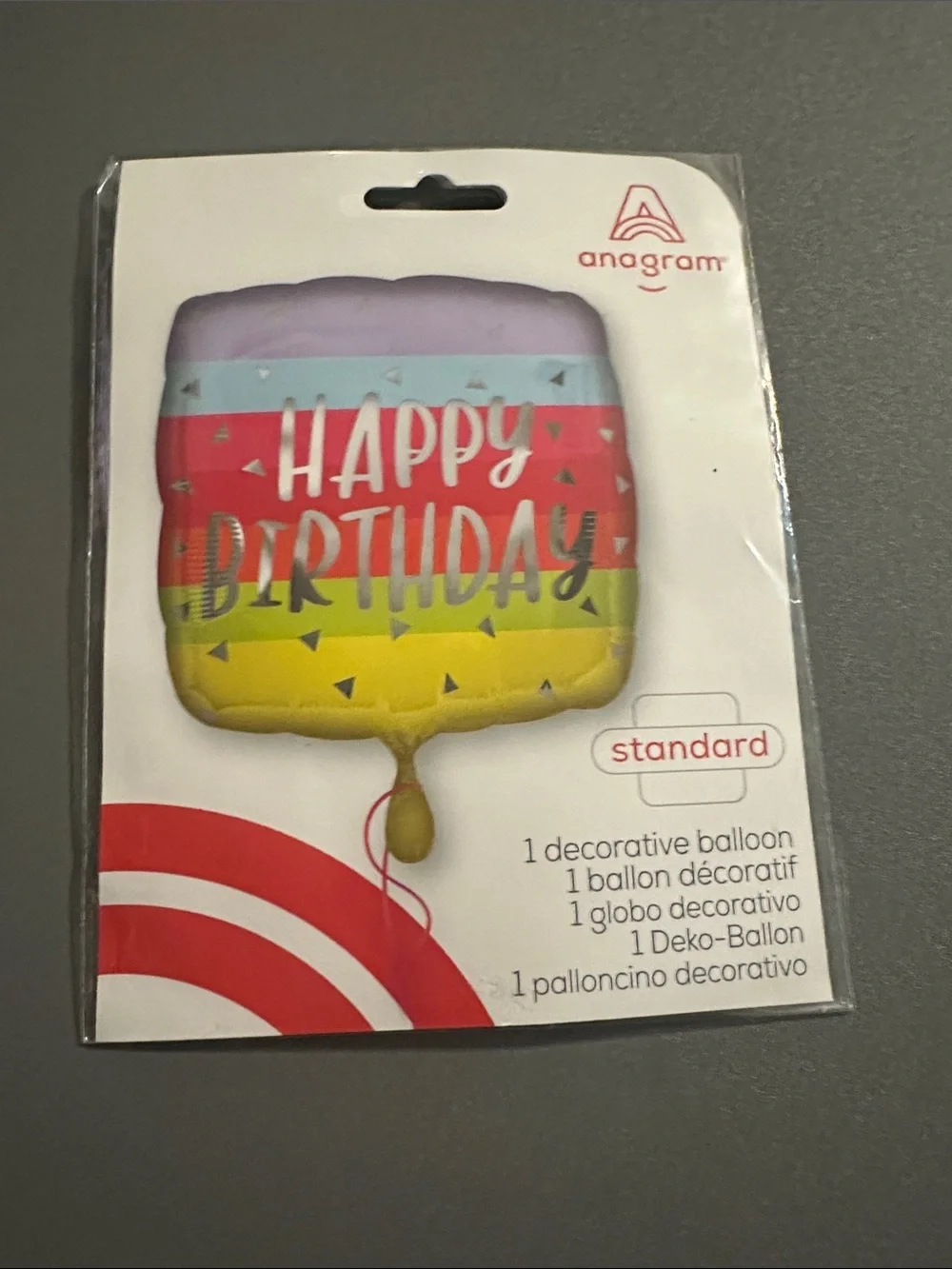 Anagram Happy Birthday Multicolor Decorative Balloon